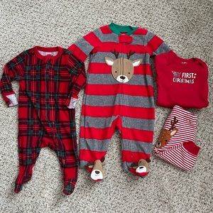 Christmas baby footies / zippies 0-3 months